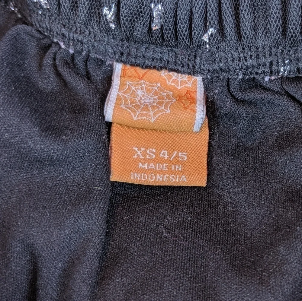 Target Black Halloween Ruffle Tutu Skirt with Stars Girls XS 4/5‎